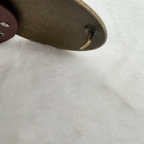 Women's NIB Boho Brass Riveted Belt & Buckle XL Statement Western Avantgarde - Picture 5 of 6